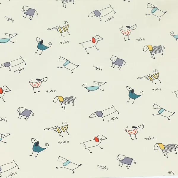 50x160cm dog 50x40 см, хлопок, Лоскутная Ткань с героями мультфильмов, ткань ручной работы, для шитья, для детей и малышей - Цвет: 50x160cm dog