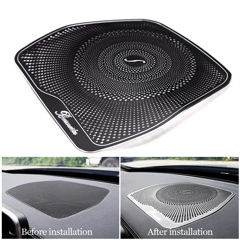 

Car styling Audio Speaker For Mercedes Benz W205 GLC C Class C180 C200 Dashboard Loudspeaker Cover Stickers Trim Accessories LHD
