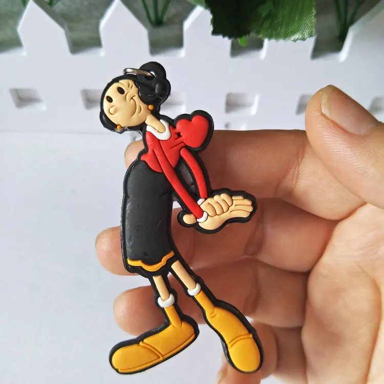 Popeye моряк ПВХ брелок оливковый Oyl Bobbi cos Модный классический аниме silicona para llaves сумка подвеска брелок ювелирные изделия