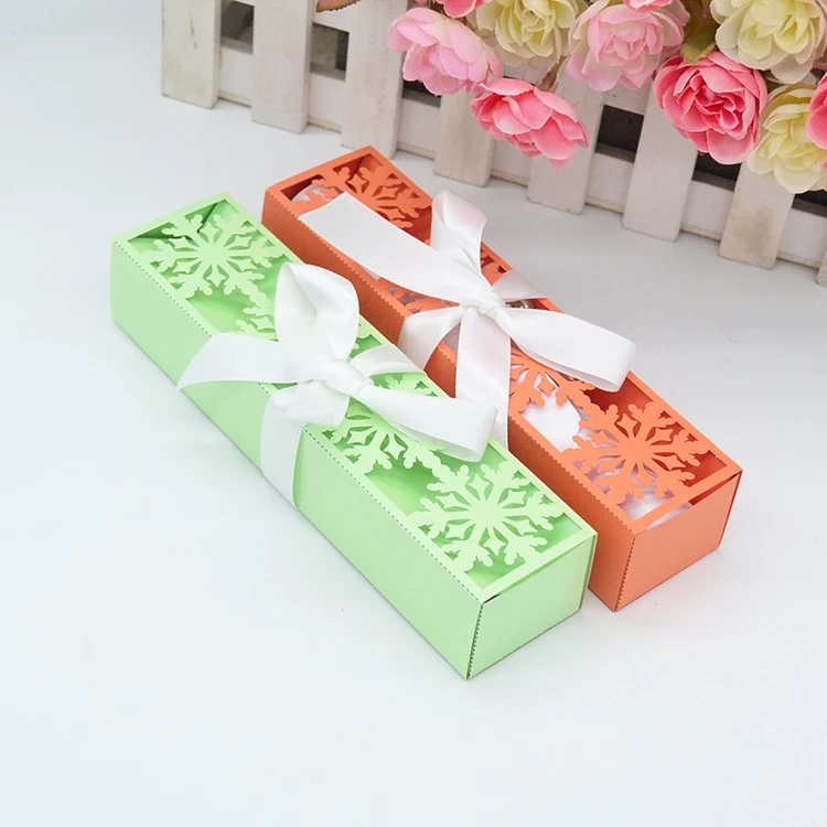 7 дюймов Высокое качество лазерной резки снежинки коробки для свадебного