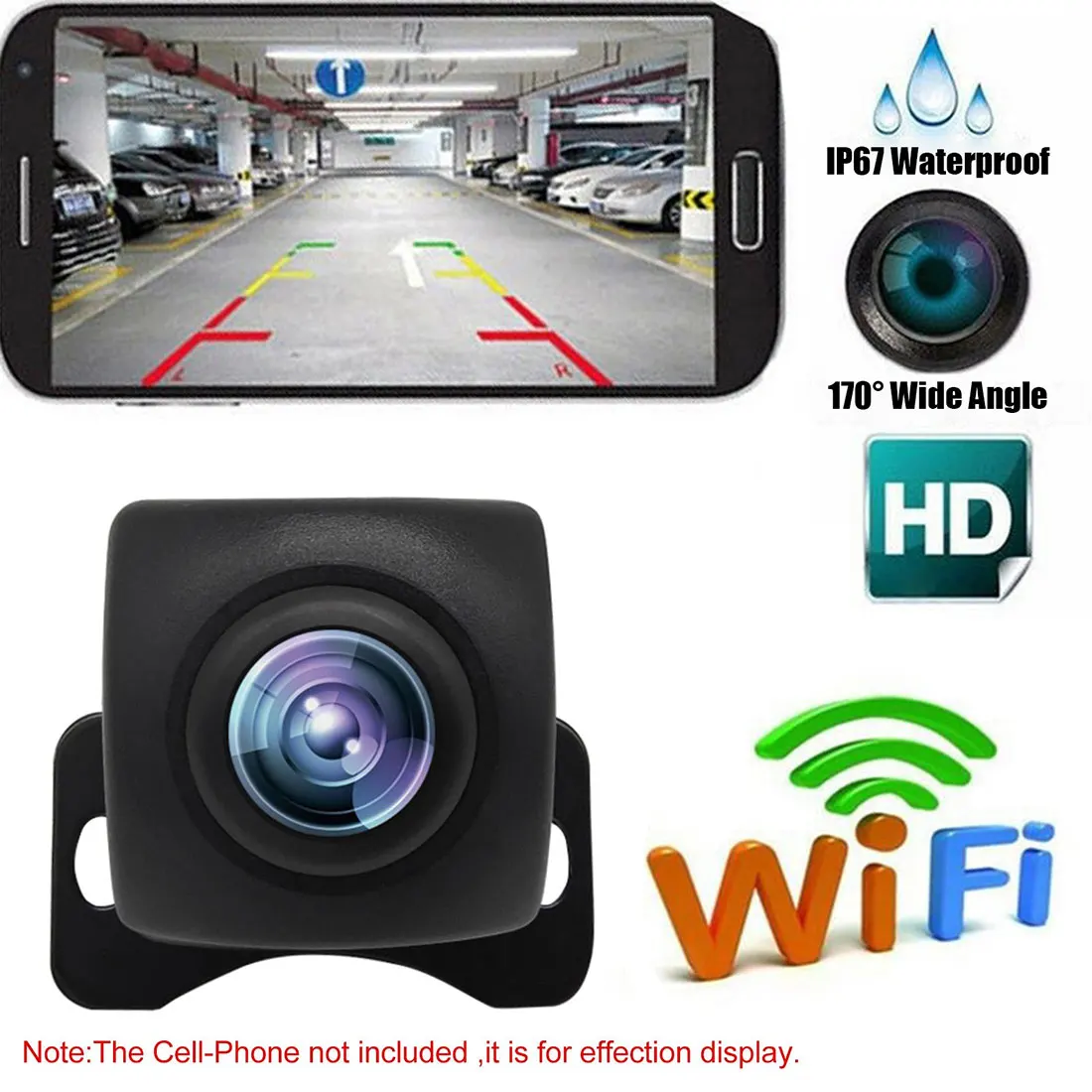 HD Wi Fi беспроводная камера заднего вида/Переднего Вида с функцией ночного видения