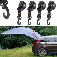 4 pieces car tent suction cup with securing hook tie down camping tarp accessory as car side awning powerful suction cup hooks