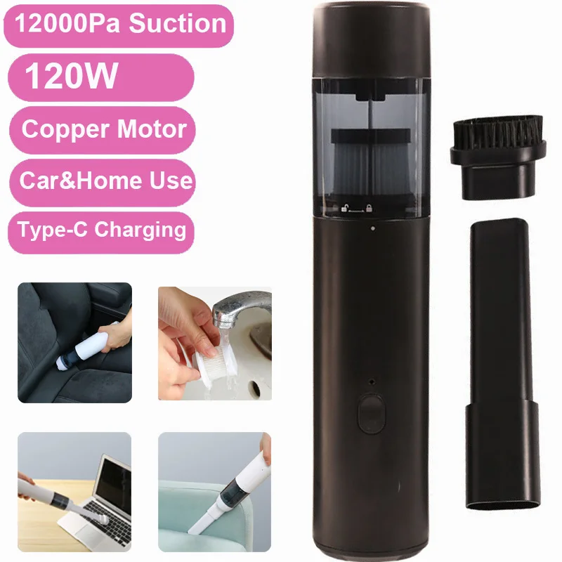 

Пылесос ручной, 9000/12000 па, портативный, компактный