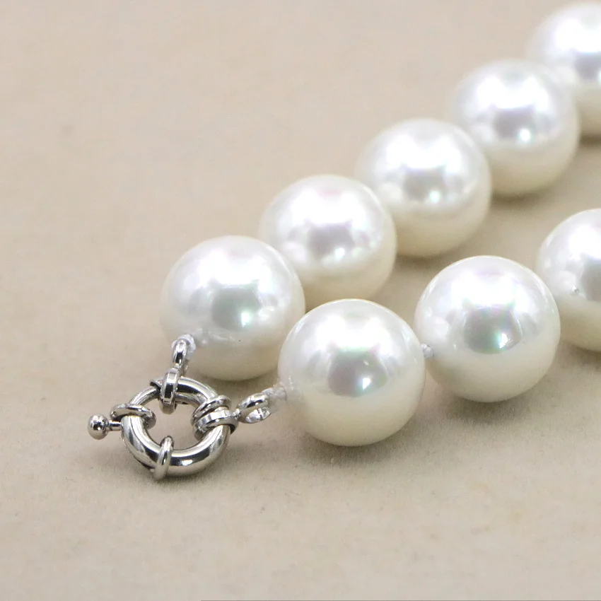 Оптовая продажа дизайнерские украшения WUBIANLU большие 14 мм ожерелья из белого