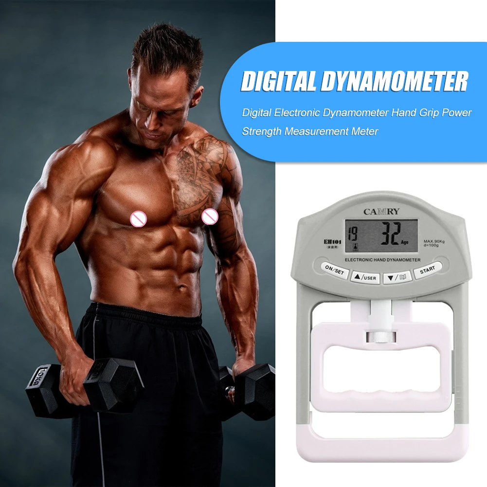 Цифровой электронный ручной динамометр ручка измеритель силы автоматическая