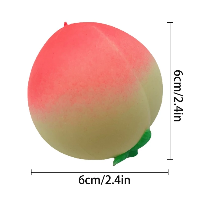 

1Pcs Simulation Peach Colorful Vent Ball Toy, Relieve Anti Stress Press Decompression Toy Balls for Child Kids