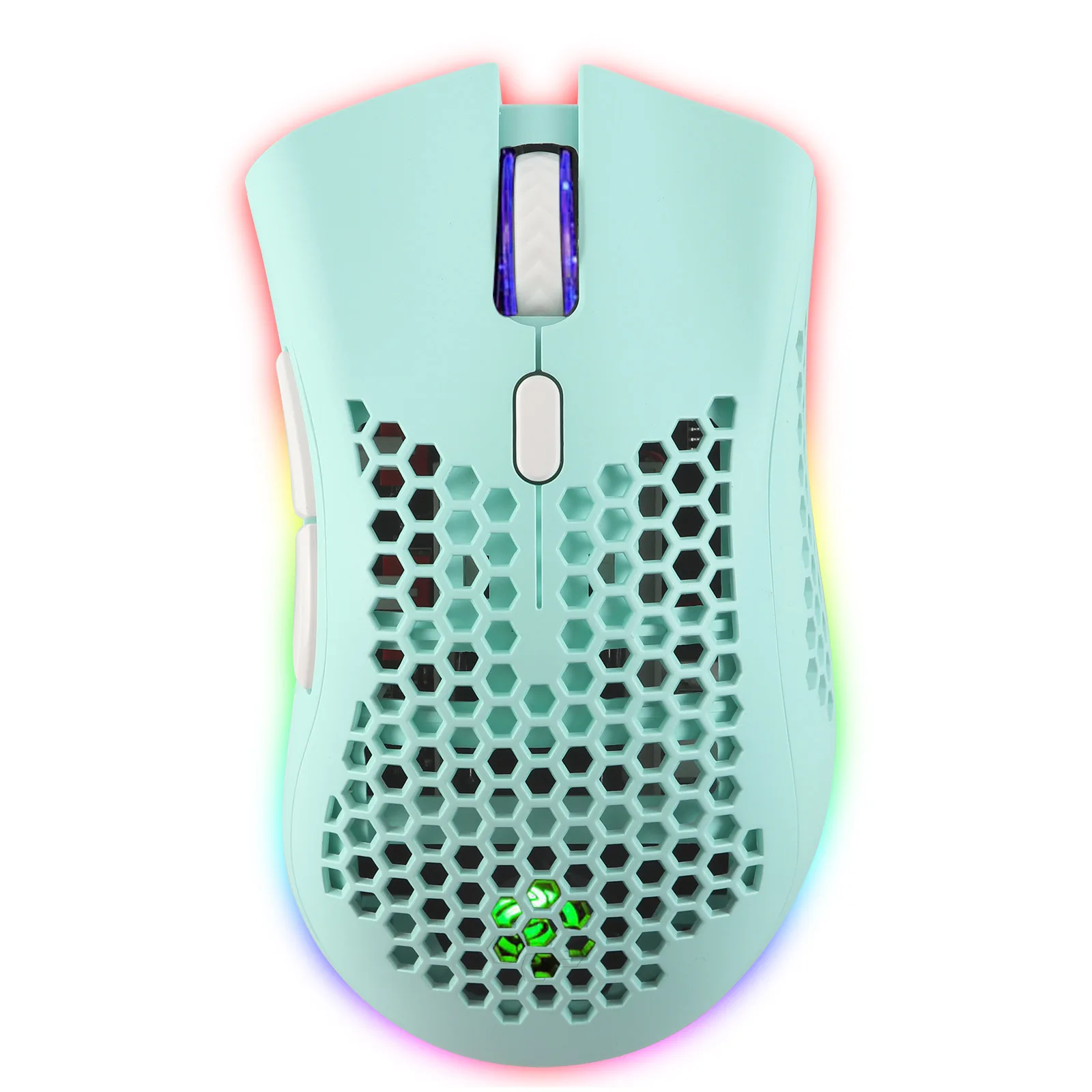 

Honeycomb Wireless Mouse RGB Backlit Gaming Mouse 3200DPI USB Optical Gamer Mice for Laptop PC