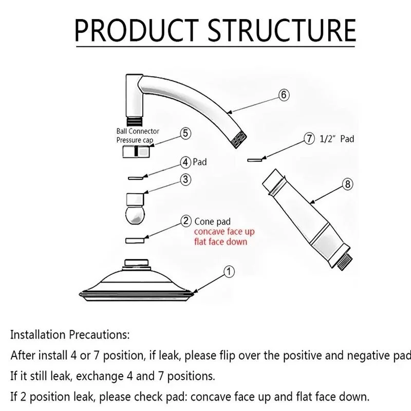 shower head high pressure water saving rainfal handheld shower big 6 inch bathroom rain shower spa fixtures douche accessories free global shipping