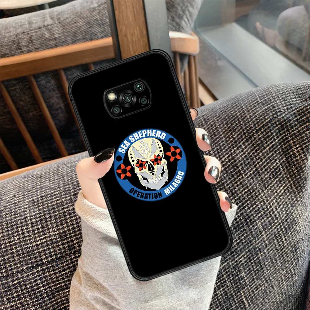 

Sea Shepherd Phone case Cover Hull For Xiaomi Mi A2 A3 8 9 9T Note 10 Se Lite Pro black Cell Fashion Etui Trend Funda Pretty