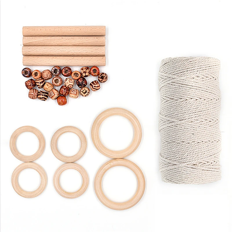 

3mm Macrame Cord Natural Cotton Rope for DIY Macrame Tapestry Handwoven Cotton Craft Home Textile Sewing Hanging Plant Hanger