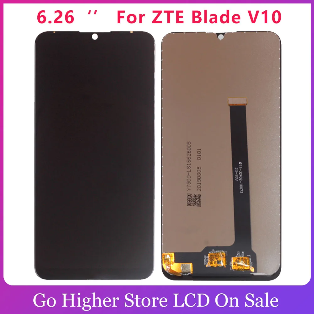 ЖК дисплей 6 26 дюйма для ZTE Blade V10 / Vita сенсорный экран дигитайзер черный цвет с