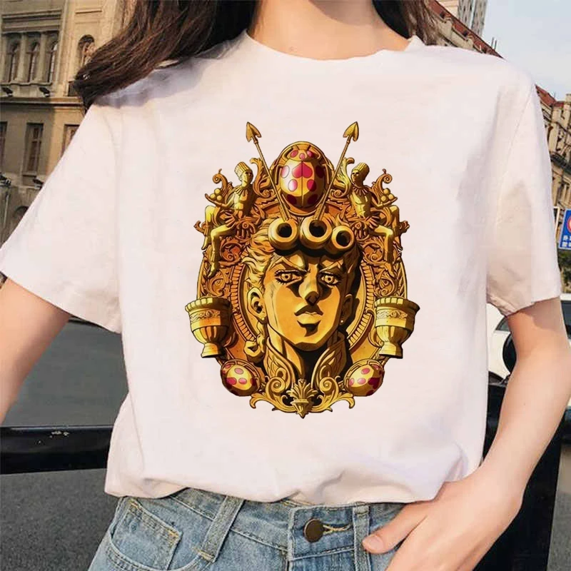 Обувь для косплея; аниме JoJo невероятное приключение Забавные футболки для мужчин и женщин; печатной футболок Повседневное Jojo футболка в стиле «хип хоп Футболки женские - Цвет: 20240