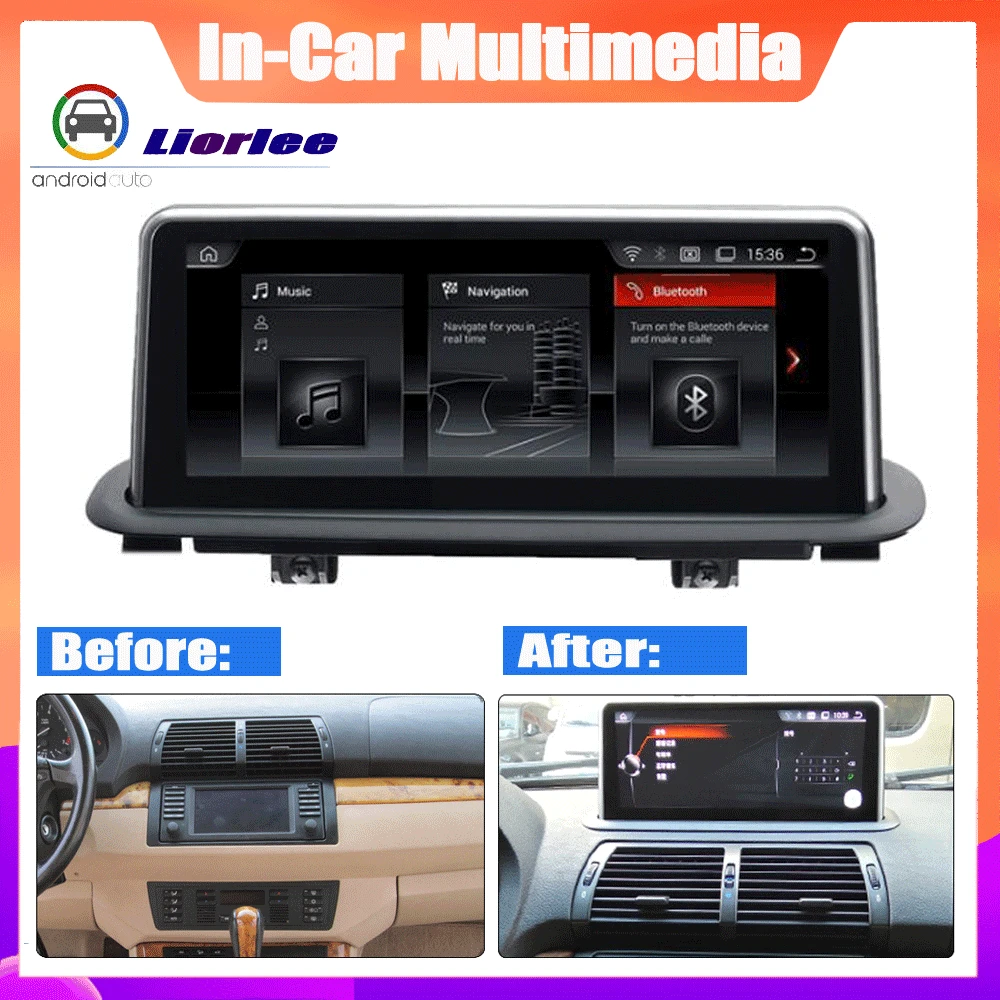 Автомагнитола для BMW мультимедийный проигрыватель на Android 10 25 дюйма с GPS 5 E60 E61 1999