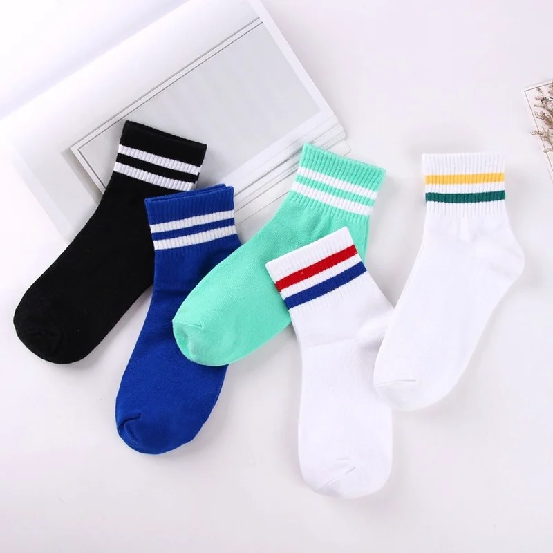 

Fashion Hip Hop Skateboard Striped Crew Socks Casual Solid Harajuku Streetwear Short Sock Woman Sports socks