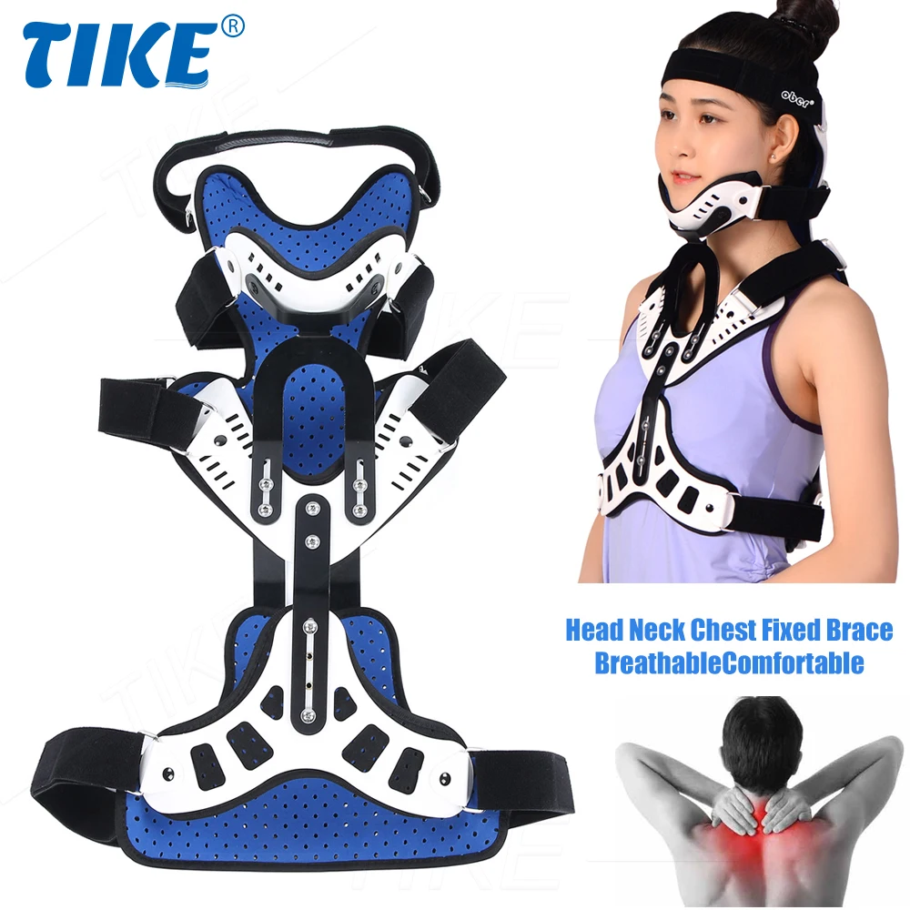 

TIKE Posture Corrector for Head Neck Chest Orthotics Traction Device Adjustable Cervical Support Spine Stretch Fixed Pain Relief