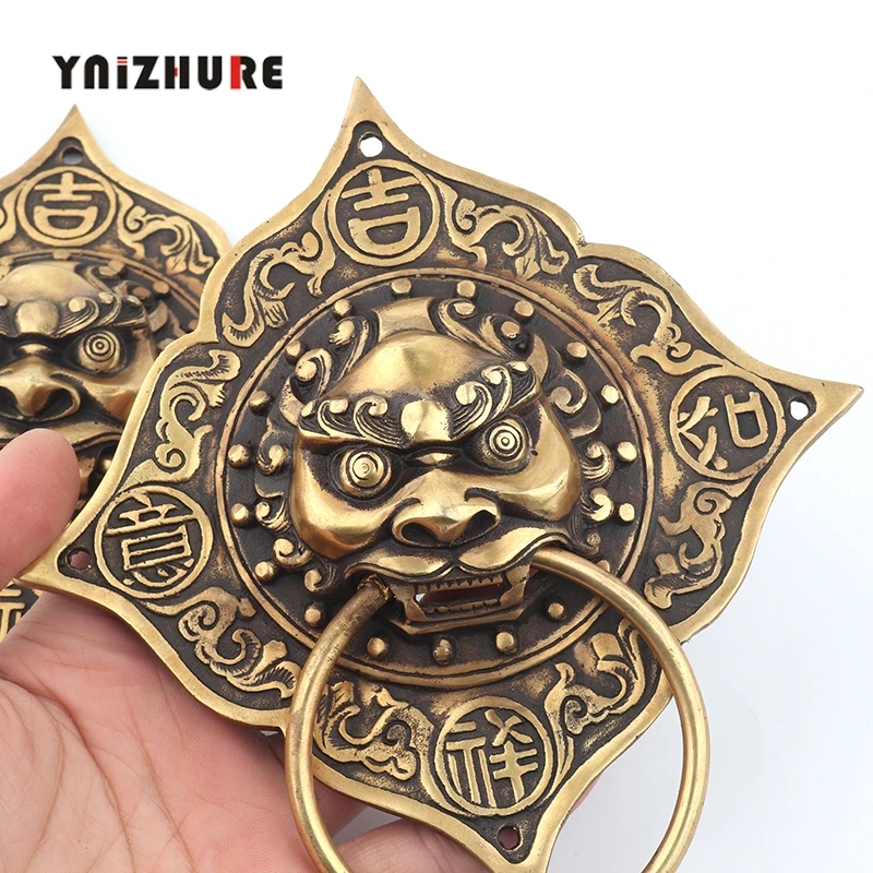 2 шт. 170 мм Китайский античная бронза дверная ручка из меди кольцо магазин сначала