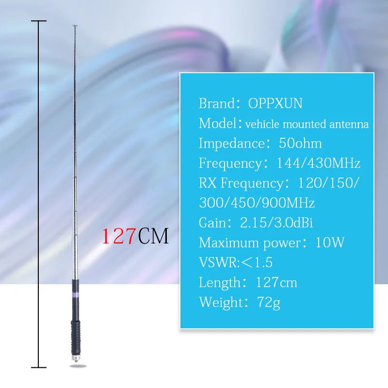 

OPPXUN E9 Walkie Talkie SMA Female Telescopic Gain Antenna for WouXun Kenwood Baofeng UV-5R BF-888S FP10120 VHF 136-174MHz