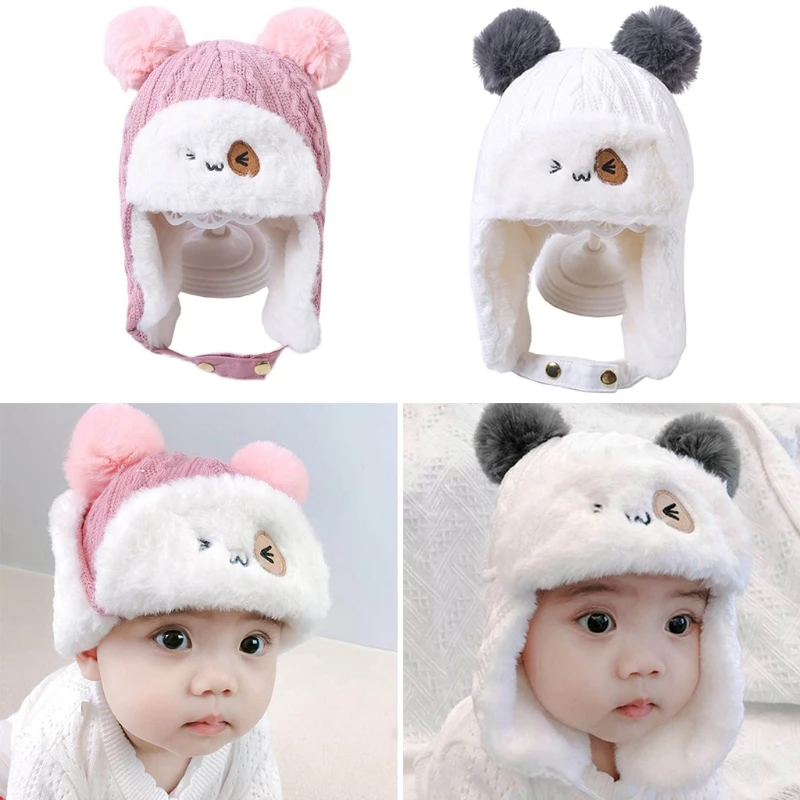 

Winter Warm Baby Thicken Ear Flap Protection Hat Soft Cotton Lei Feng Beanies for Kids Children hot