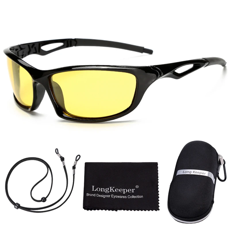 Мужские поляризованные солнцезащитные очки с чехлом для вождения и