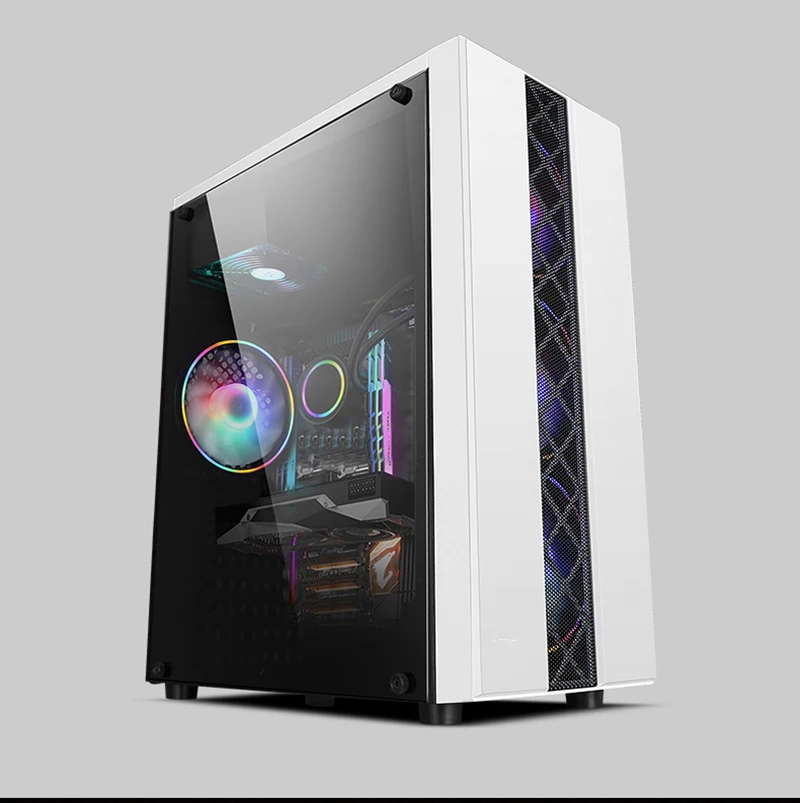 PC case 35*18*42 см diy игровой чехол для компьютера с вентиляторами водяное охлаждение акриловый ПК Шасси сторона Прозрачный габинет геймер computadora ATX - Цвет: PC case
