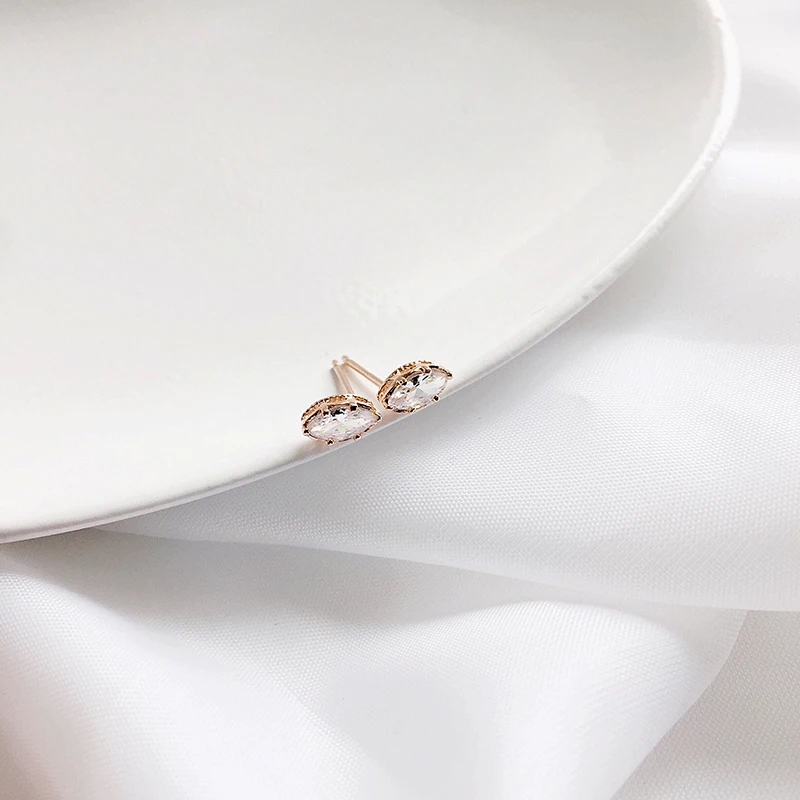 

Korean version of sterling silver zircon earrings Christmas earrings for women with anti-allergy accessories33