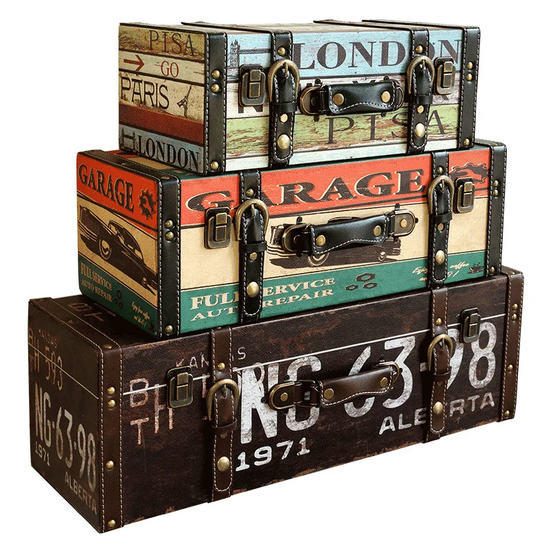 Винтажный Настенный декор для багажа настенное украшение бара ретро настенная