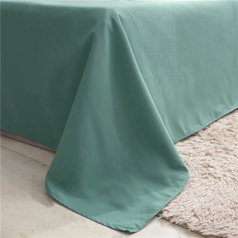 

SlowDream Green Bedding Set Duvet Cover Flat Sheet Fitted Sheet Home Textiles Double Adult Corner Elastic Band Sheet Bedclothes