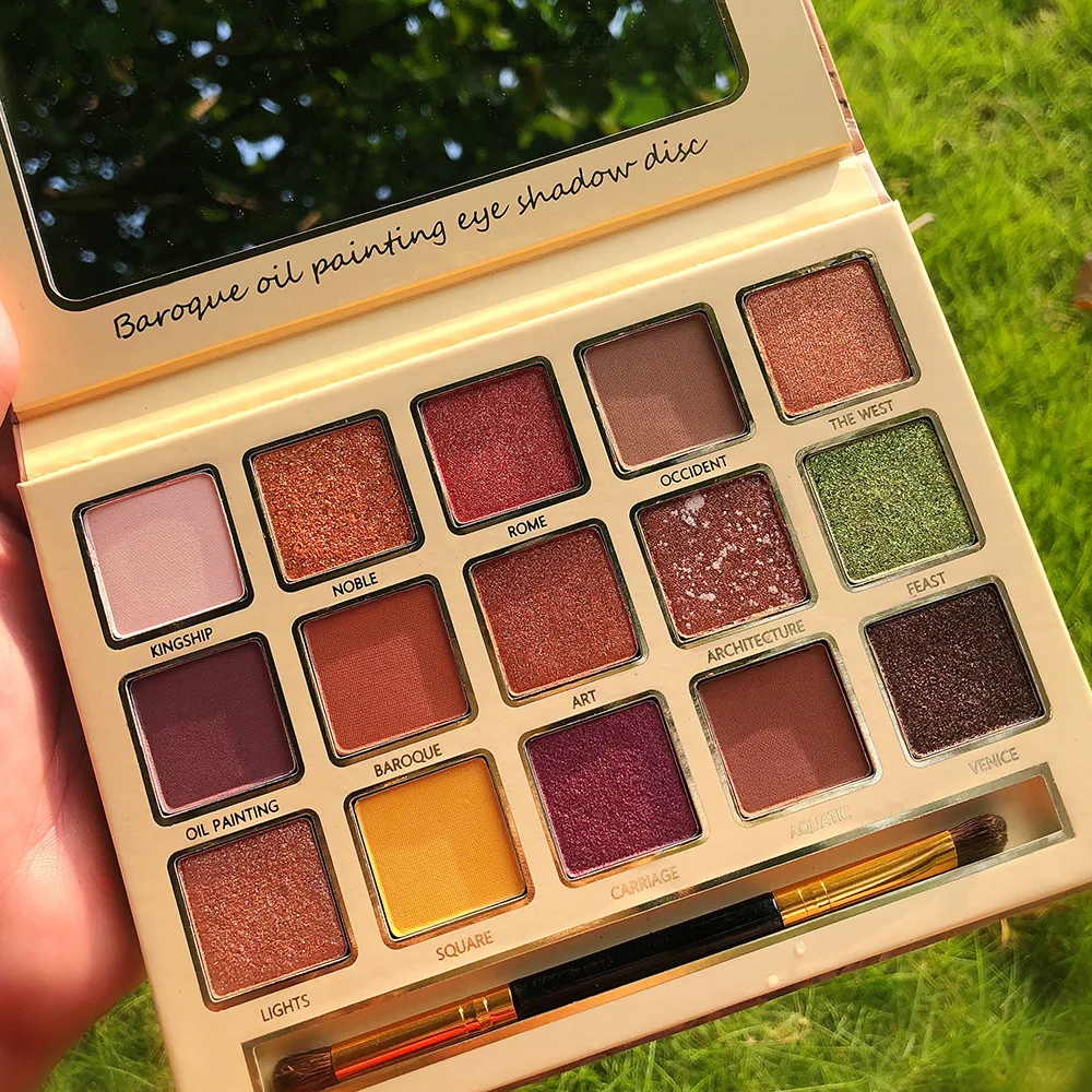 15 цветов Палетка теней для век водостойкая матовая перламутровая палитра пудра