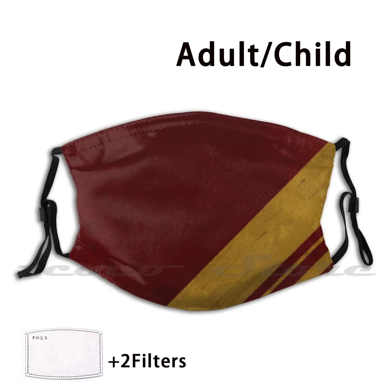 

House Colors And Gold Custom Pattern Washable Filter Pm2.5 Adult Kids Mask