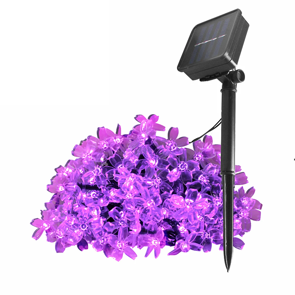 Цветок солнечный светильник 7 м 50 Светодиодные Гирлянды Гирлянда