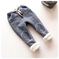 boys warm pants winter new boys kids casual cotton thick plus velvet pants for girls children sports trousers 1 2 3 4 5 6years