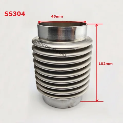 SS304 двухслойный клапан сброса давления, мягкое соединение, гибкая труба, нижний гибкий соединительный элемент, длина 102 мм
