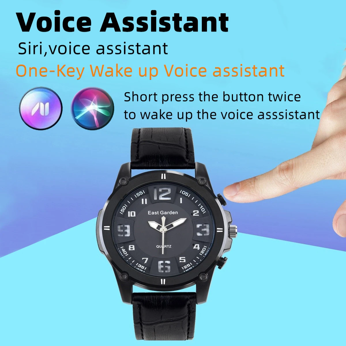 Портативный кварцевый динамик Bluetooth часы Поддержка голосового помощника вызовы