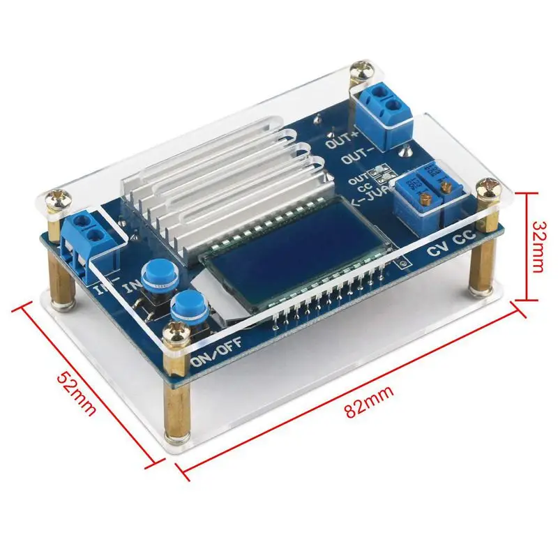 DC 0-32V 12A постоянный ток напряжения LCD цифровой дисплей тока Регулируемый