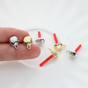 Полукруглые серьги из цинкового сплава 10 мм 10 шт.лот, коннекторы для поделок, серьги, Ювелирная фурнитура