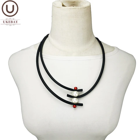 UKEBAY новые этнические цепи для свитера, резиновые полые ожерелья с подвесками, Женские Ювелирные ожерелья ручной работы, аксессуары для одежда в готическом стиле, чокер