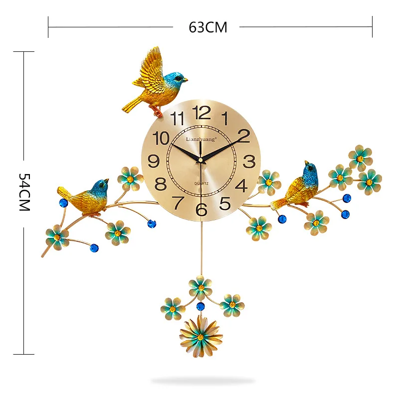 3D настенные часы с птицей европейские современные простые креативные для