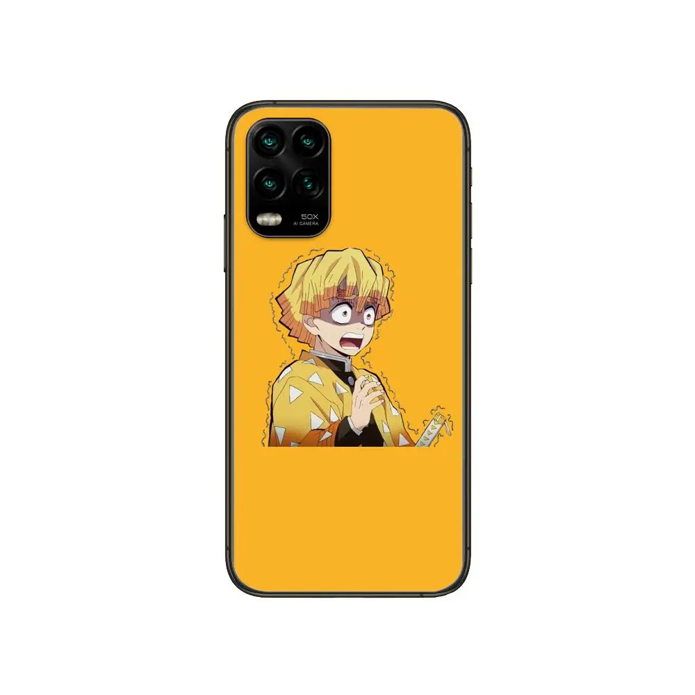 

Kimetsu No Yaiba Demon Slayer Anime cartoon Phone Case For XiaoMi Redmi Note 10 9S 8 7 6 5 A Pro T Y1 Anime Black Cover Silicone