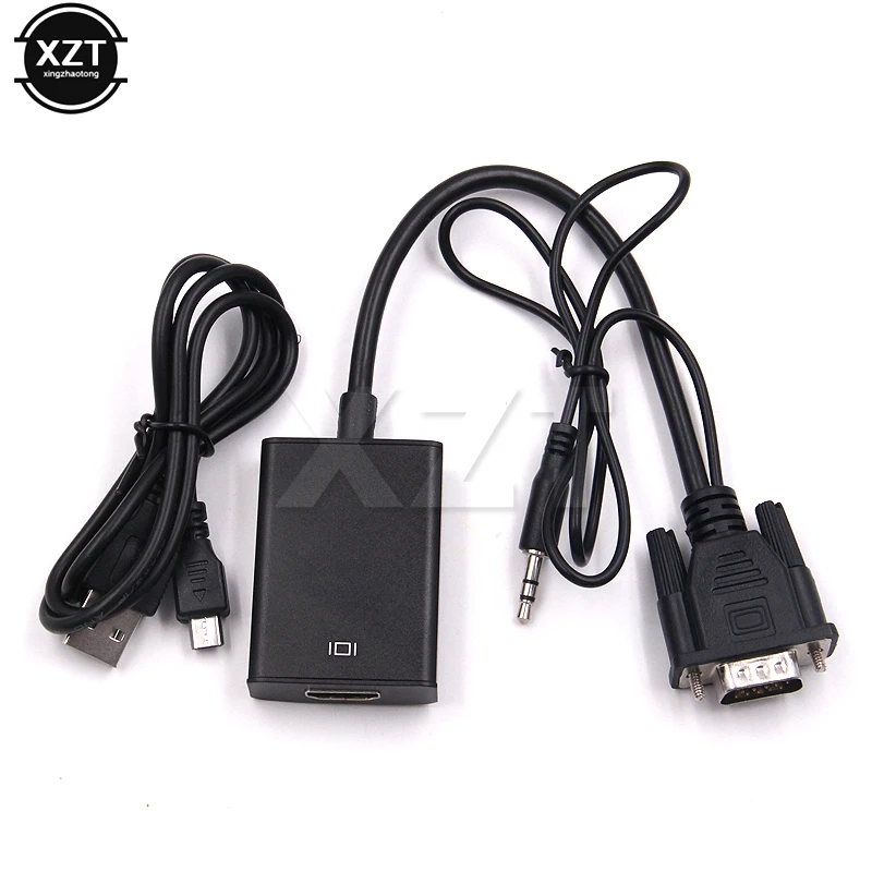 Преобразователь из VGA в HDMI Кабель-адаптер с аудио 1080P переходник внутренней