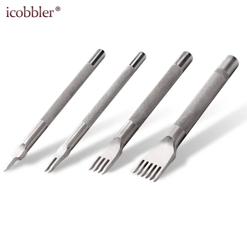 Острый и прочный инструмент для отверстий в коже 3/4 мм 1/2/4/6 зубцов сделай сам