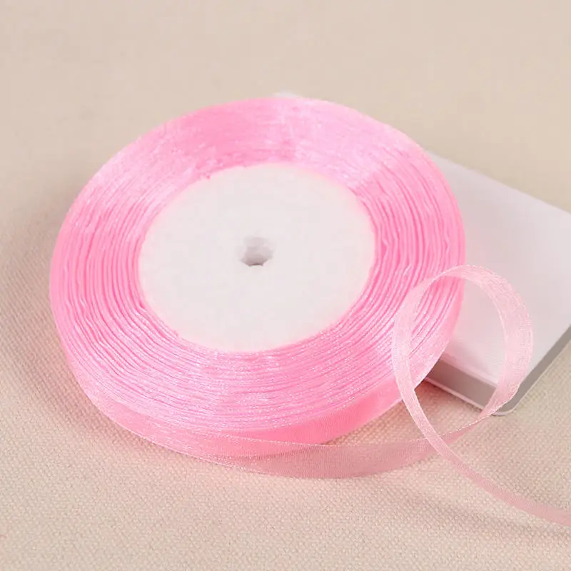 45 метров/рулон 12 мм шифоновые ленты из органзы для украшения свадьбы дня рождения