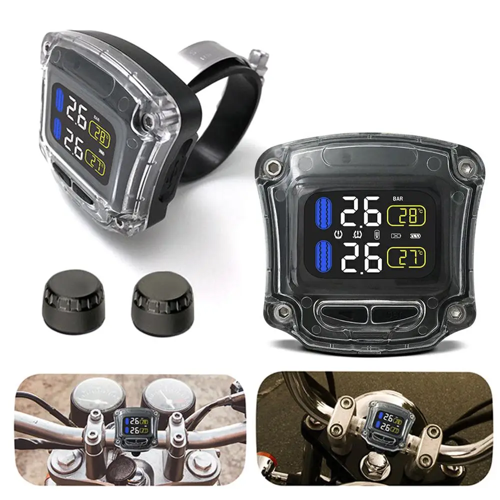 

Система контроля давления в шинах мотоцикла, водонепроницаемый датчик давления в шинах с ЖК-дисплеем