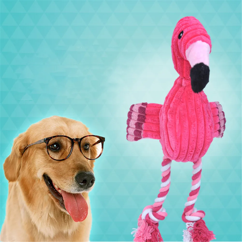 

Хлопковая плетеная веревка для маленьких домашних животных, жевательная молярная игрушка с узелком для кошек, прочная плюшевая пищалка с красной птицей, большая собака, забавная тренировочная чистка зубов