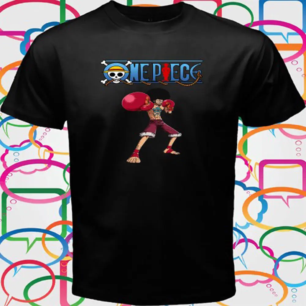 One Piece Monkey D Luffy Afro Anime Men'S Black T-Shirt 2019 Creative Novelty Summer Style Cotton Order T Shirts |
