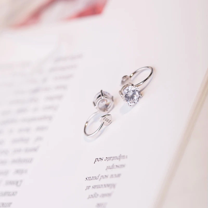 Серьги-клипсы женские из серебра 925 пробы с фианитом | Украшения и аксессуары