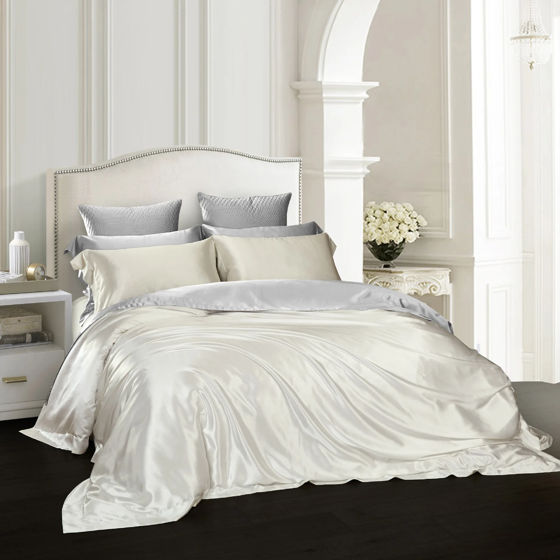 

100% Silk Duvet Cover 220x240 Natural Mulberry Silk Quilt Cover 19 Momme Soft Real Silk Queen King Comforter Cover 160x200