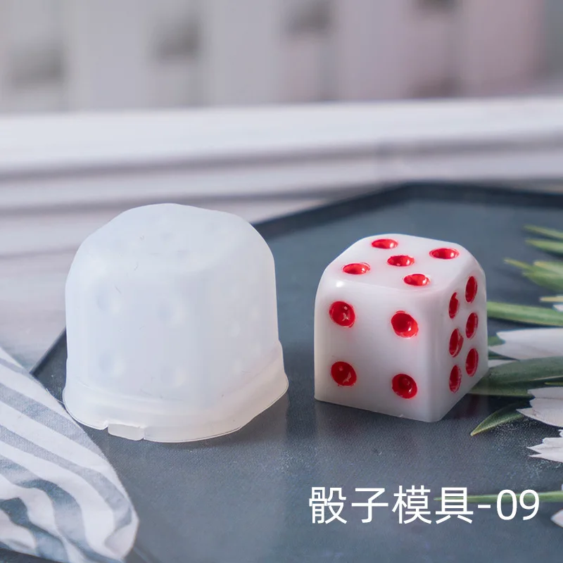 1 шт. DIY 3D игральные кости серии ювелирных изделий инструменты номер геймер Инструменты Силиконовые УФ смолы ювелирные изделия формы - Цвет: Type 9