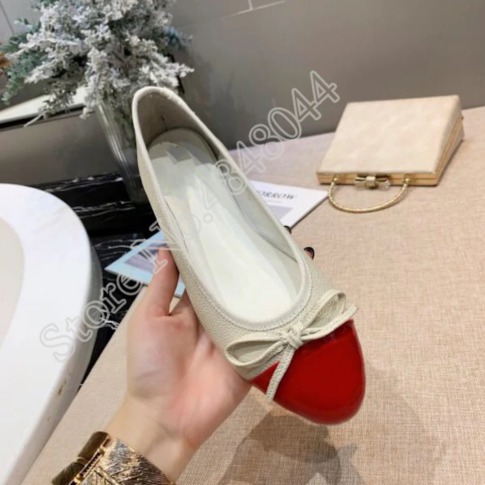 Женская обувь балетки из натуральной кожи модная женская на плоской подошве без