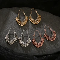 ethnic geometric golden silver color indian earrings jewelry vintage dangle statement earrings for women bohemian earings gifts