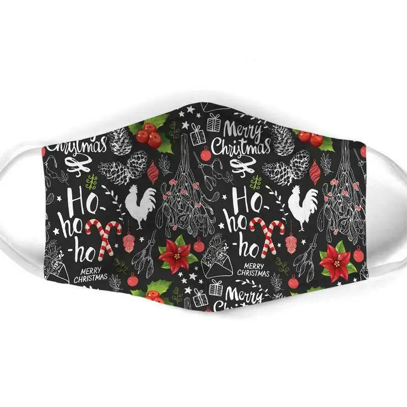

Merry Clucking Christmas Halloween Christmas Face Mask Washable Reusable 3D